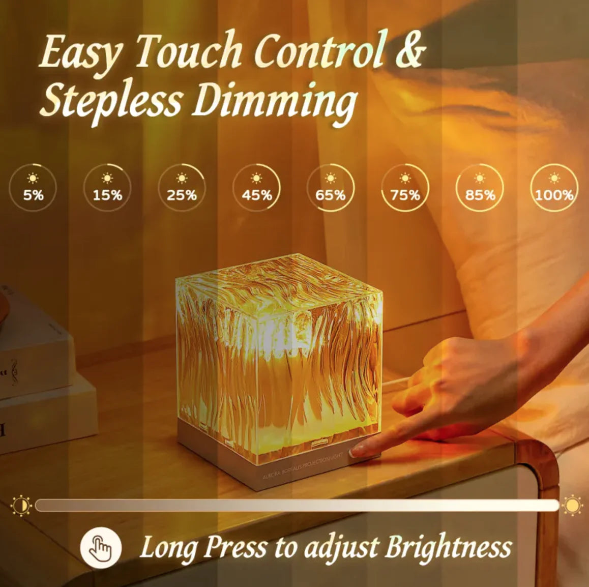 Northern Lights Ripple LED Projection Lamp – 16-Color Remote Controlled Ambient Light